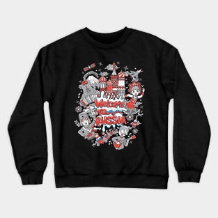 welcome to russia illustration Crewneck Sweatshirt